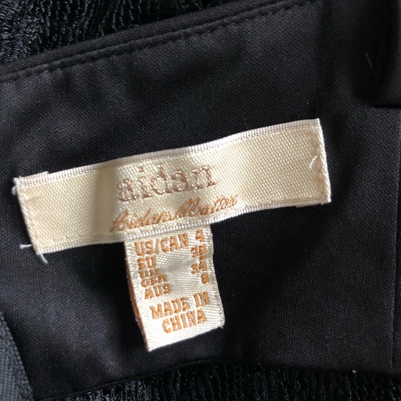 Aidan Mattox Lace Illusion Tulip Dress Cocktail 4 - Picture 9 of 14